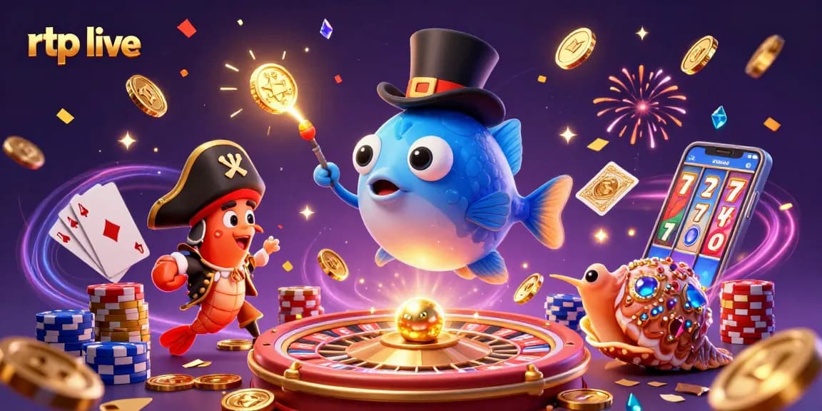 Experience thrilling gameplay with rtp live featuring energetic sea creatures amid sparkling casino elements.