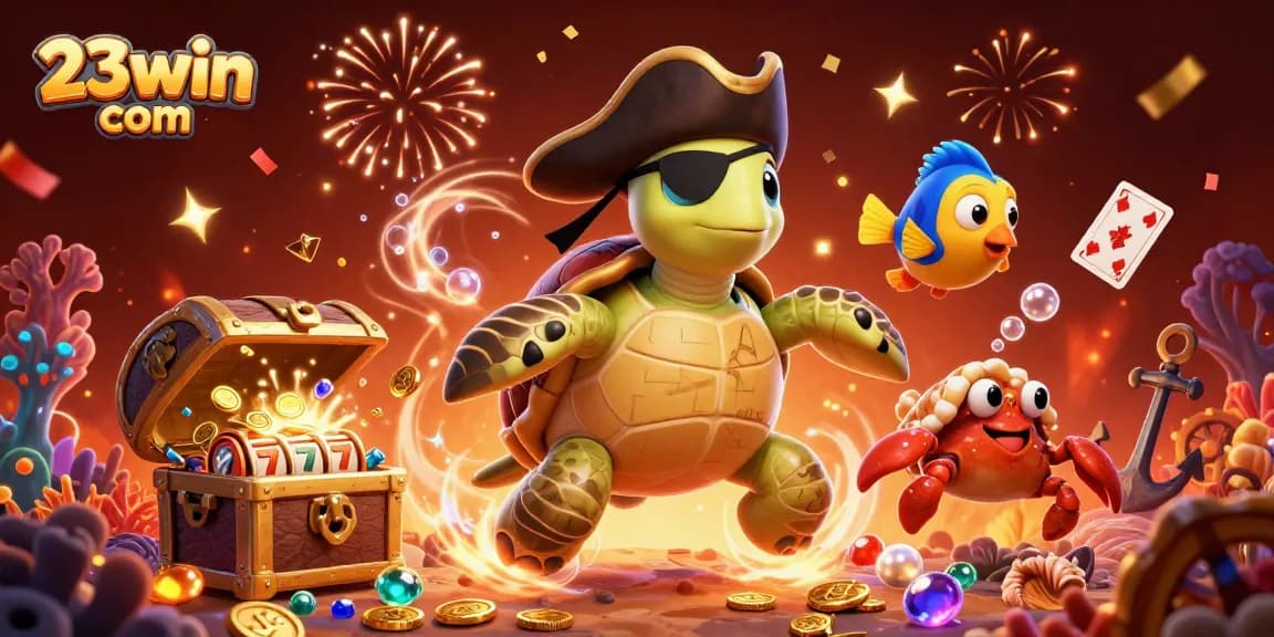 Spin the reels at 23win com with vibrant characters and underwater treasures in a thrilling casino adventure.