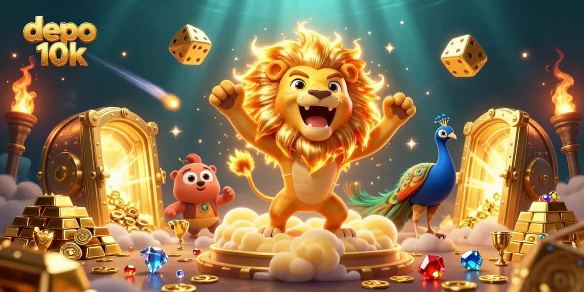 Experience winnings with depo 10k at a vibrant, dynamic online casino illustration