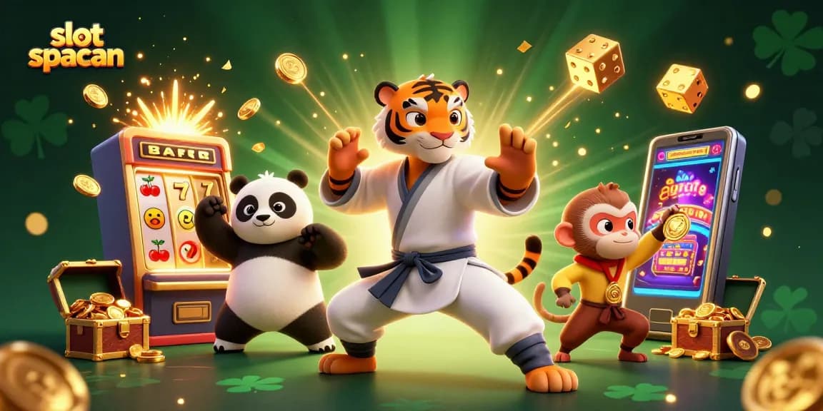 Spin and win with slot spaceman as playful characters celebrate the jackpot in a vibrant casino.