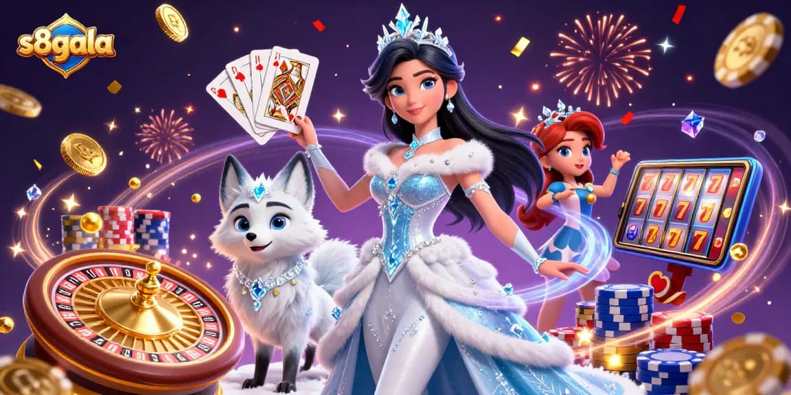 Experience thrilling gameplay at s8gala with dynamic casino scenes featuring stunning characters and vibrant game elements.