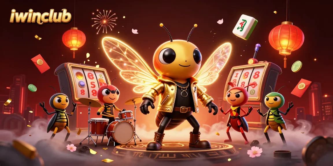 Experience vibrant gameplay with iwinclub's exciting slot games in a dynamic casino scene.