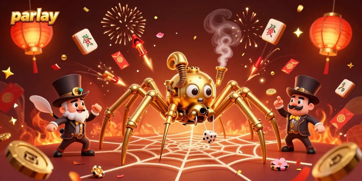 Engage in a parlay bet with dynamic casino elements and a vibrant atmosphere.