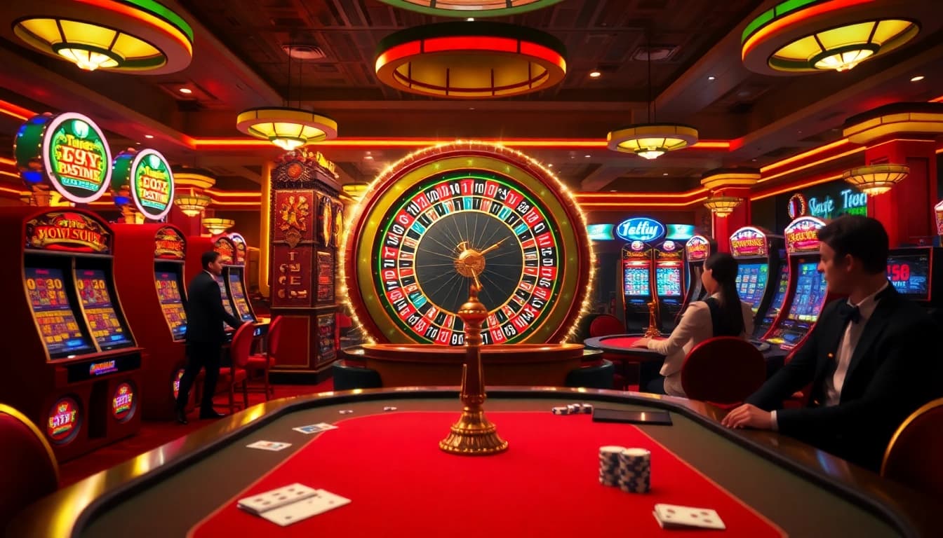 Engaging players at GOOD88 casino showcasing lively roulette and poker action.