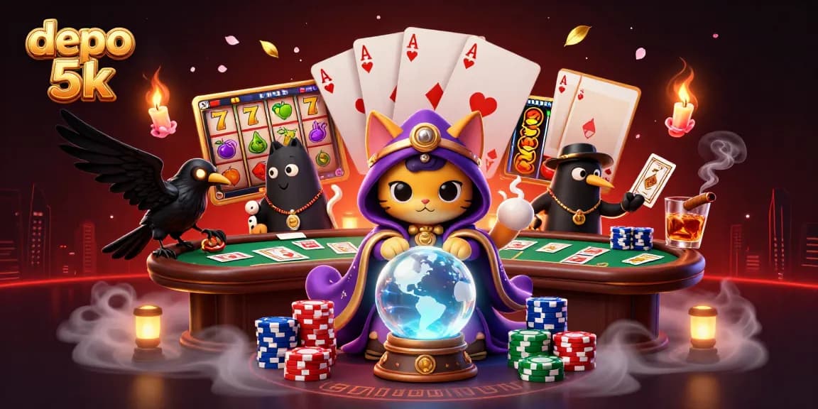 Engage with depo 5k's thrilling slot gameplay, featuring vibrant 3D characters and rich casino elements.