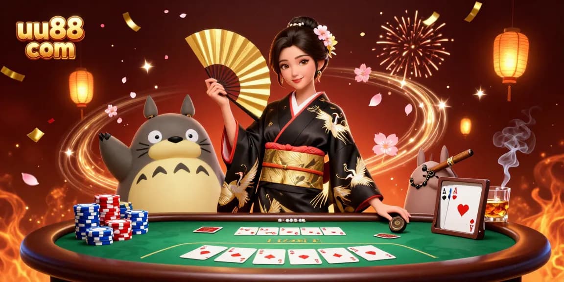 Win big with strategies at uu88 com, featuring a vibrant casino scene full of action.