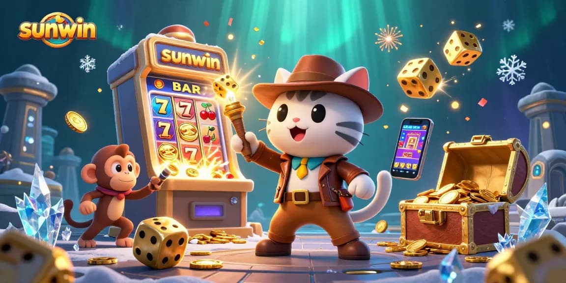 Experience thrilling wins at sunwin's vibrant casino adventure with a cat archaeologist and exciting game elements.