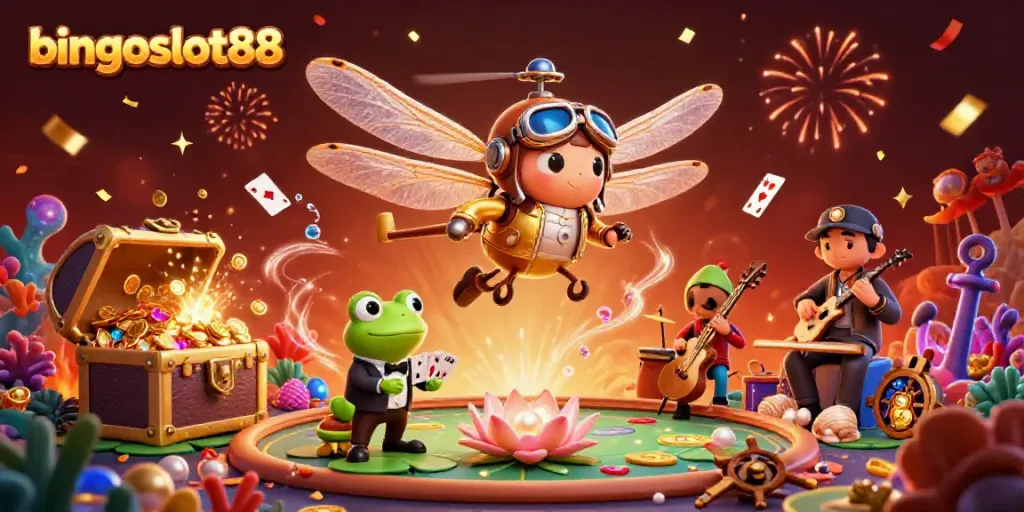 Rasakan keseruan di bingoslot88 dengan kasino imersif dan karakter unik bermain kartu.