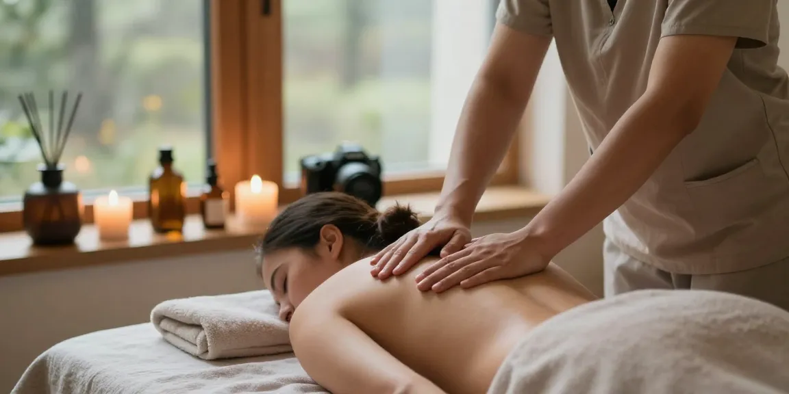 Rejuvenating 스웨디시 massage in a tranquil spa setting with serene atmosphere.