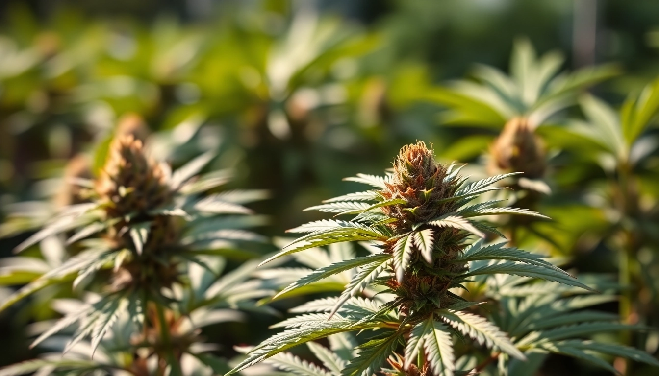 Harvested GMO cookies strain cannabis bud in a peaceful garden setting.