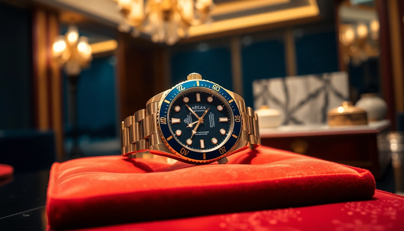 Admire this exquisite rolex replica, showcasing intricate details and luxurious design in an elegant display.