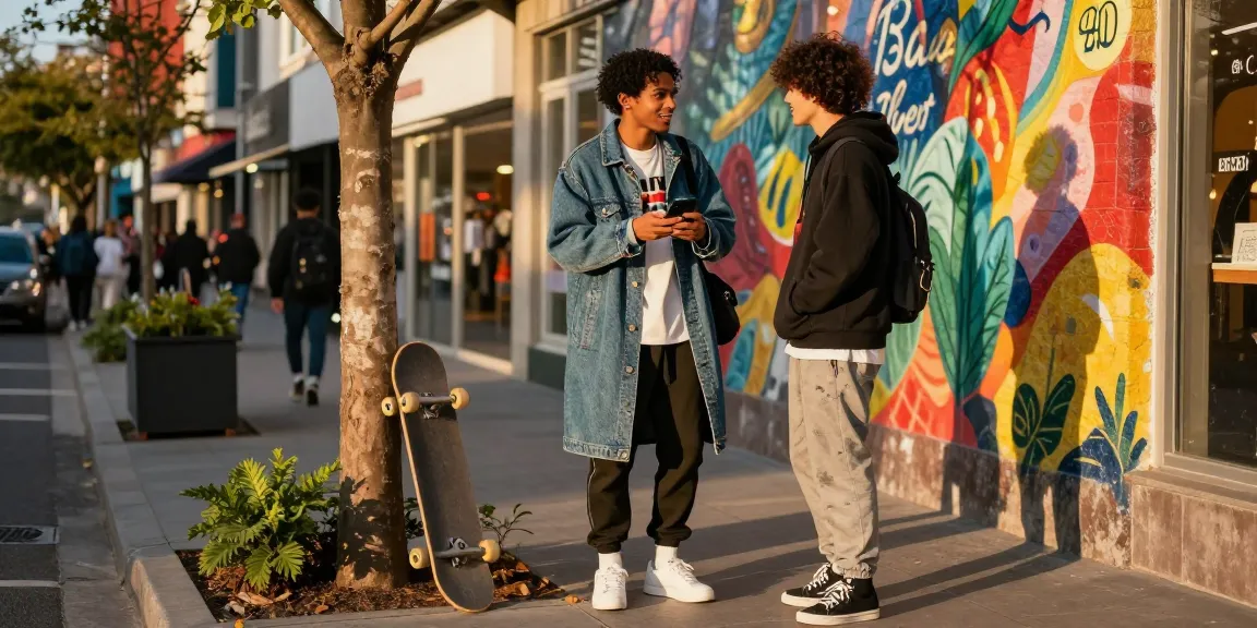 Individual exploring https://shs-dome5.com/ fashion trends in vibrant urban environment.