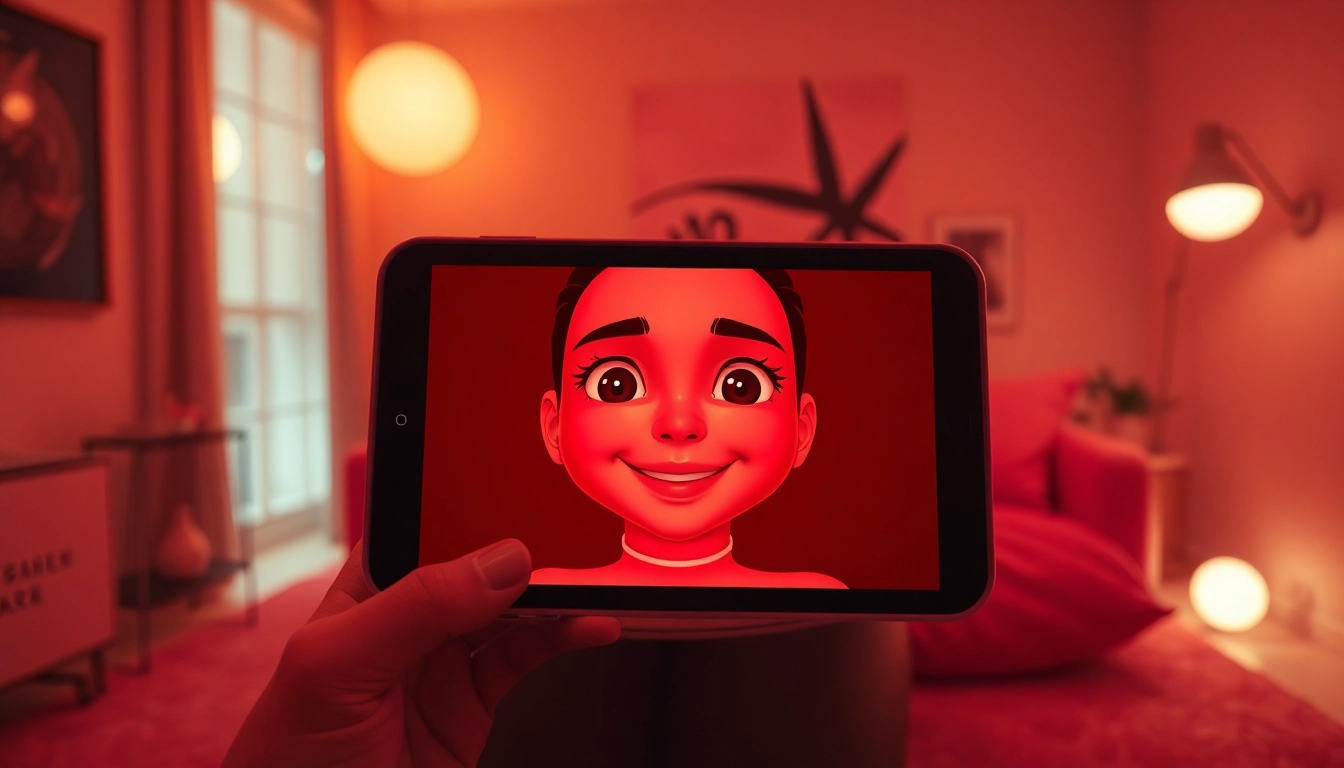 Engaging scene of a cozy AI interaction space focused on sex ai chat.