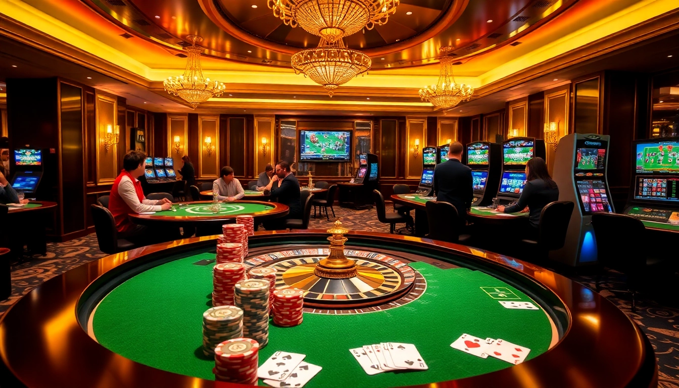 Experience the thrill of gambling at Jogoluck with vibrant casino tables and engaging games.
